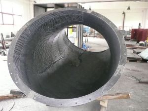Výstelky z materiálu Tribet v odsávacích a třídících systémech