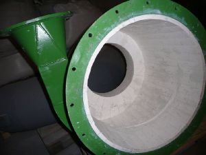 Části cyklonů na třídění uhlí s výstelkou z materiálu Keralox