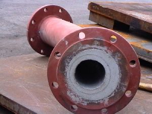 Asymmetrical anti-abrasive lining from Tribet in bend and in outbound straight section of pipeline