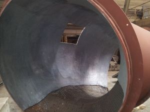 Anti-abrasive lining from Tribet in suction and sorting systems