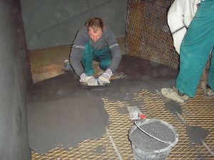 realizace výstelky z  materiálu TRIBET