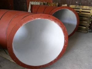 Anti-abrasive lining from Tribet in suction and sorting systems