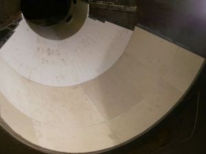 Antiabrasive lining from material Keralox in cyclones for coal separation